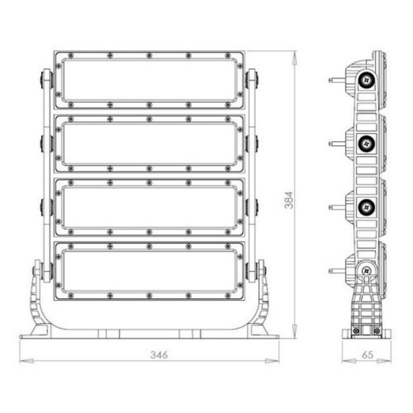 REFLETOR 600W HOLOFOTE LED OSRAM IP66 COMBATE BIVOLT - COMBATE
