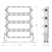 REFLETOR 600W HOLOFOTE LED OSRAM IP66 COMBATE BIVOLT - COMBATE